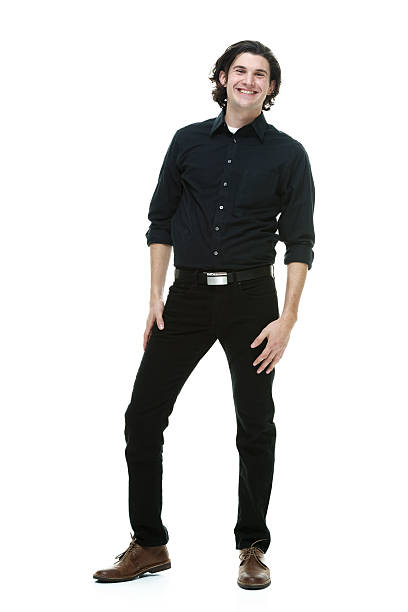 istock Happy casual man standing and looking at camera 469081836