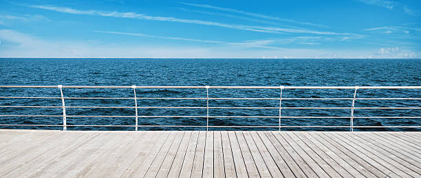 istock wooden pier and sea view 469083384