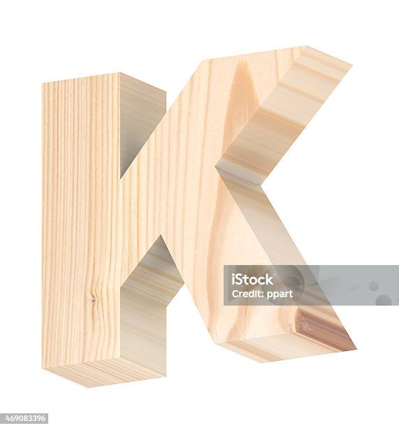 One Letter From Pine Wood Alphabet Set Isolated Over White Stock Photo - Download Image Now