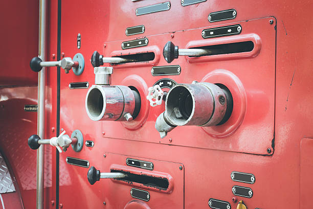 istock Fire truck hose connectors 469084640