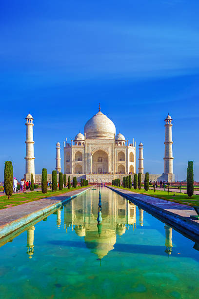 the Taj Mahal in the morning