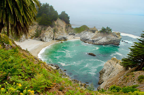 McWay Falls, Pacific Coast Highway, California stock photo