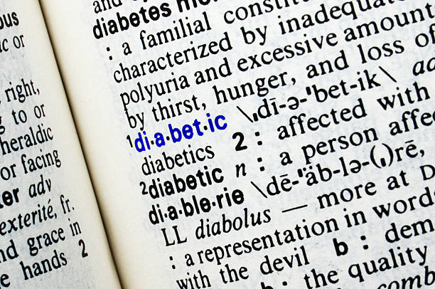 istock Diabetic. Closeup of dictionary word entry. 469089654