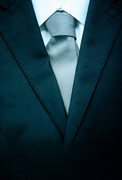 istock Black business suit with a tie 469090014