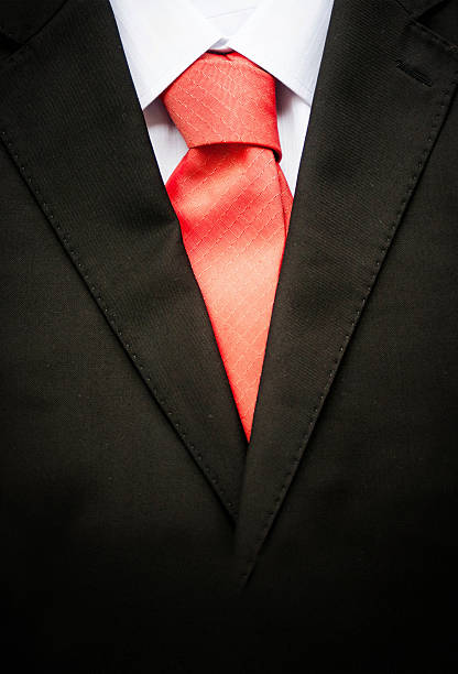 istock Black business suit with a tie 469090506