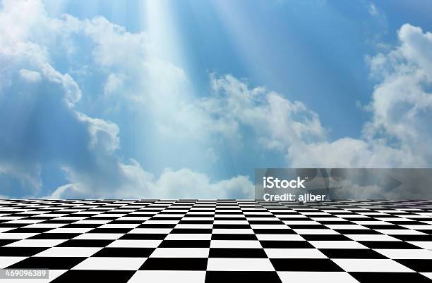 Floor And Sky Stock Photo - Download Image Now - Backgrounds, Black Color, Blue