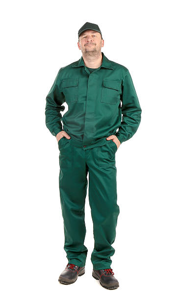 istock Man in green overalls 469096945