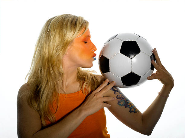 istock Female soccer fan from Netherlands 469097868