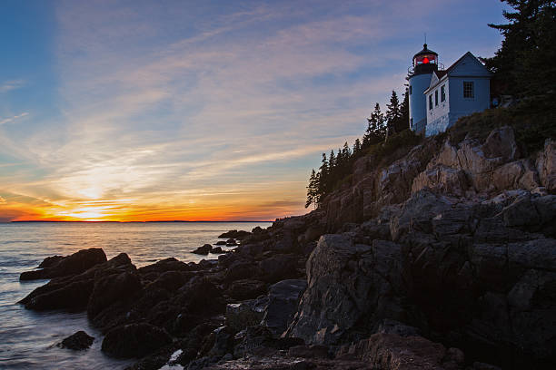 istock The Bass Harbor Head Light at sunset 469098075