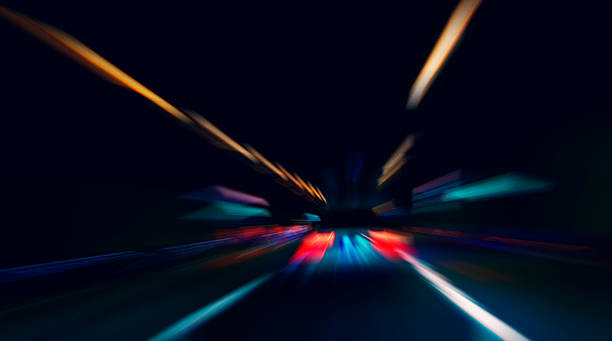 istock car lights on highway by night,abstract light speed trace 469100074