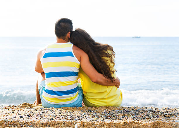 istock Rear view of loving couple having  date 469101062