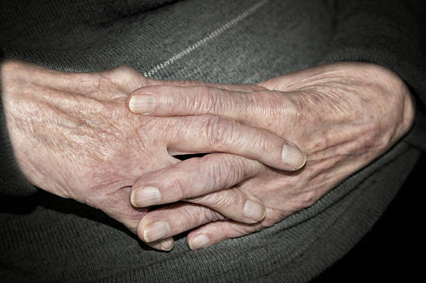 istock Hands of elderly person 469101237