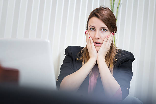 istock Stressed business woman. 469102304