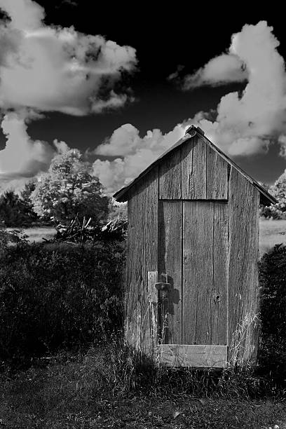 istock Midwestern Outhouse Ruins 469102416