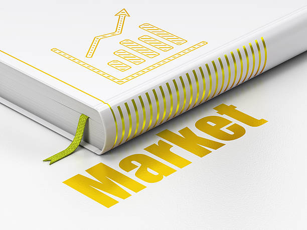 istock Finance concept: book Growth Graph, Market on white background 469103515