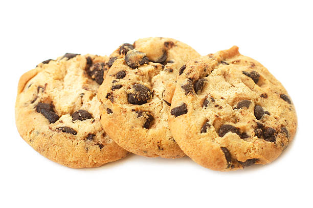 istock Chocolate chip cookies on white background 469108820