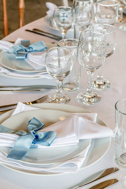 istock Stylish table arrangement for wedding celebration 469109662