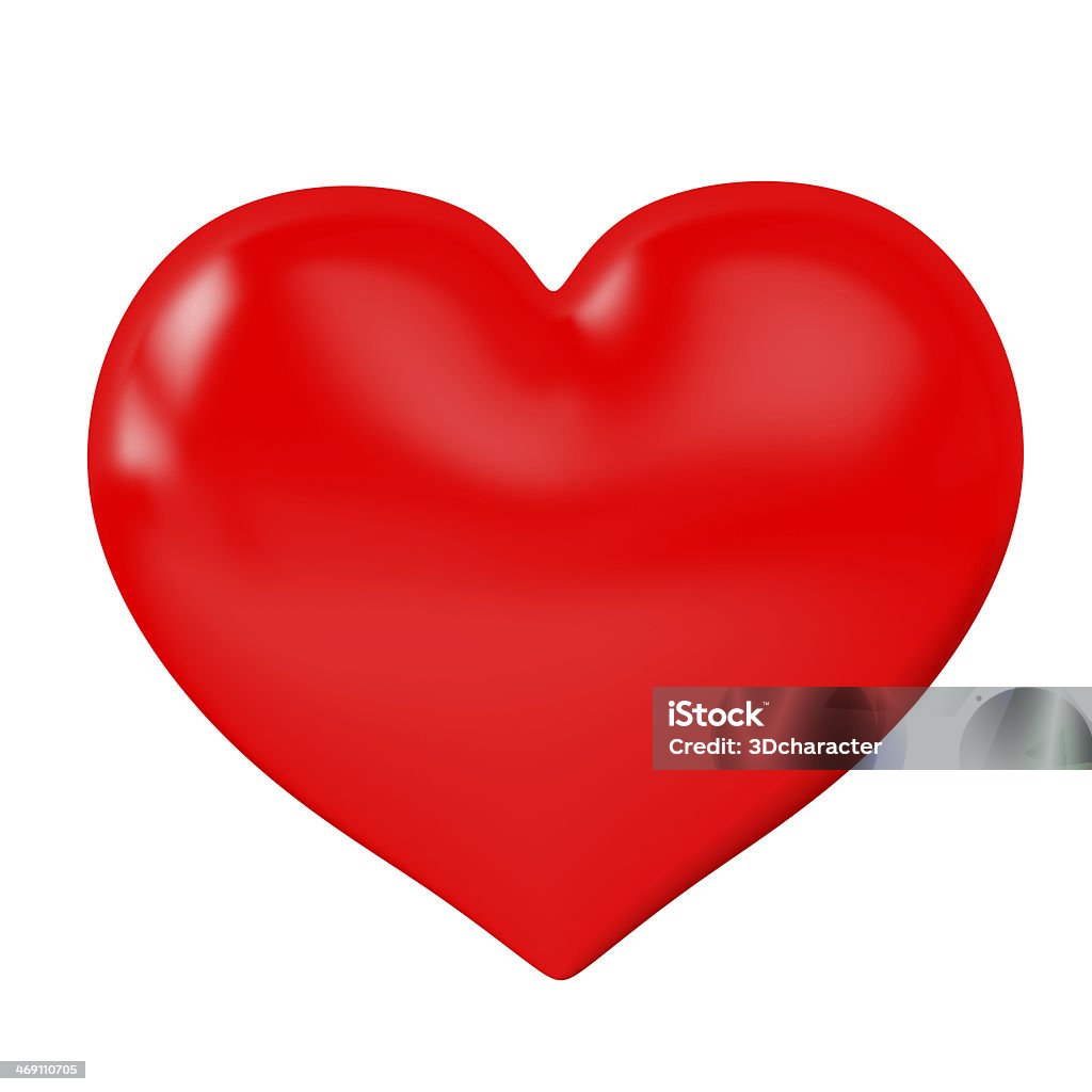 3d Red Heart On A White Background Stock Photo - Download Image ...