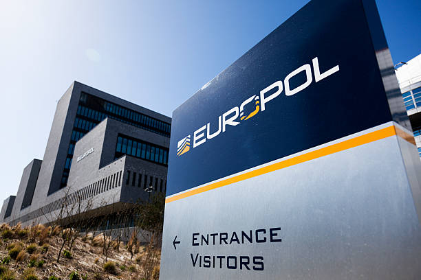 Europol 미흡함 in 헤이그. 스톡 사진