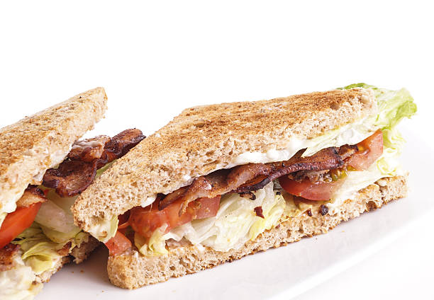 istock Delicious fresh crisp Bacon Lettuce and tomato Sandwich, BLT 469113356
