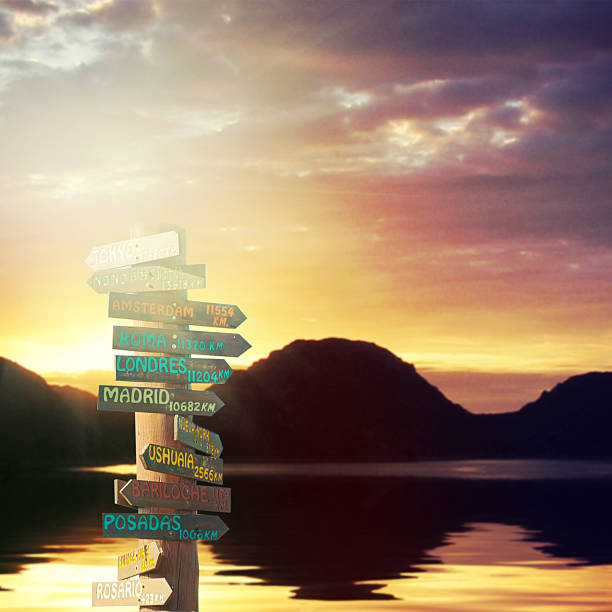 istock Direction to different places of the world 469115896