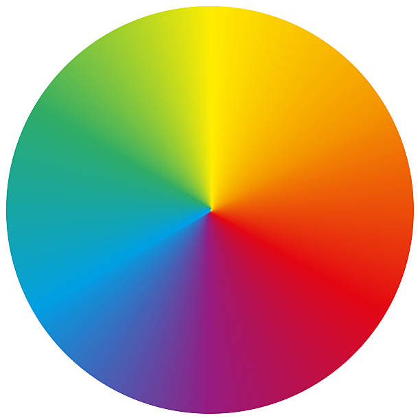 ilustraciones, imágenes clip art, dibujos animados e iconos de stock de aislado circular rainbow gradiente - color wheel colors color image color swatch