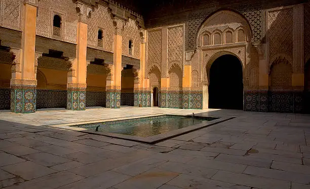 The Ben Youssef Madrasa was an Islamic college in Marrakech and was named after the amoravid sultan Ali ibn Yusuf. The Madrasa is together with the old town part of the UNESCO world heritage