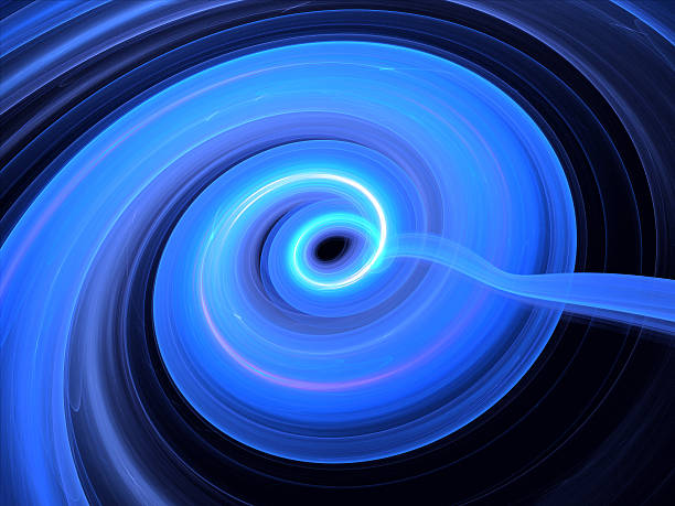 istock Blue glowing technology spiral and curve 469120792