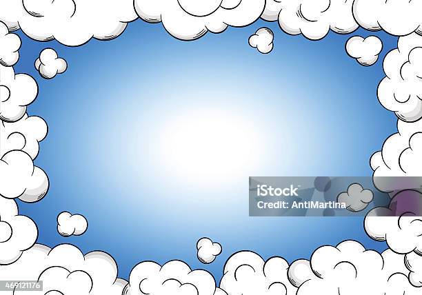 Cloud Frame With Sky As Background Stock Illustration - Download Image Now - 2015, Abstract, Backgrounds