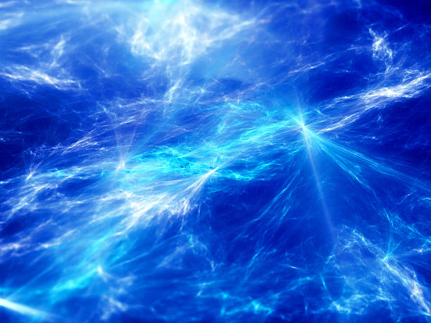 istock Glowing blue vibrant high energy field in space 469122190