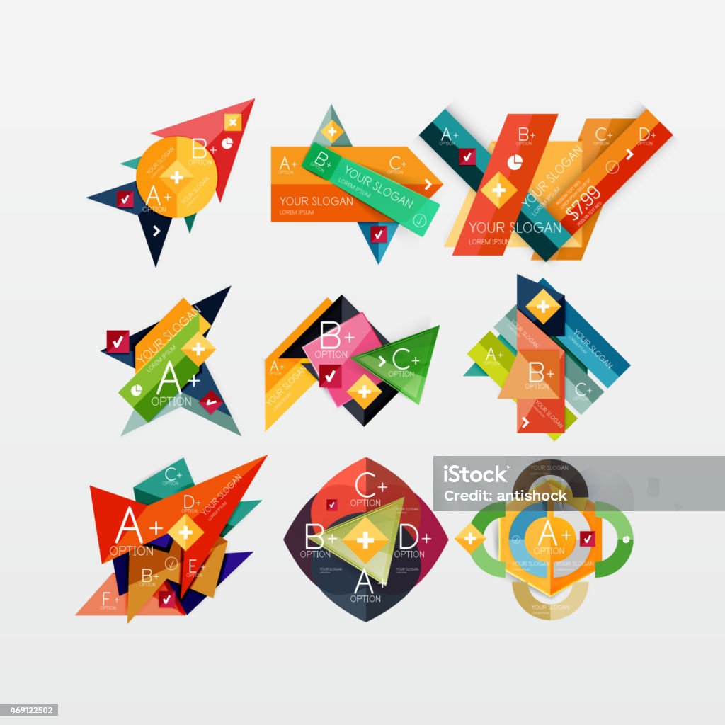 Paper Works Graphics Paper Graphics Infographic Web Layouts Stock Illustration - Download ...