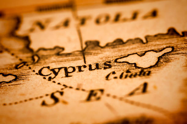 Antique world map Mediterranean