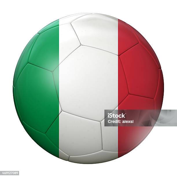 Bola De Futebol De Itália - Fotografias de stock e mais imagens de Bandeira da Itália - Bandeira da Itália, Bola, Bola de Futebol