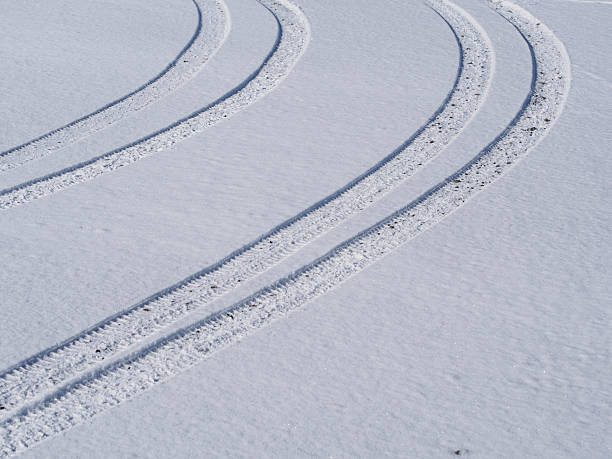 istock Car track in the snow 469130720