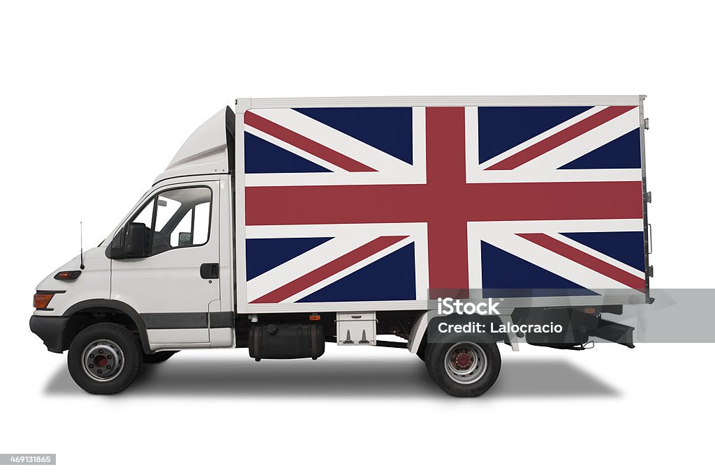 Camión Reino Unido - Foto de stock de Bandera libre de derechos