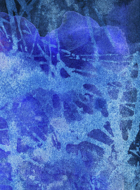 istock Blue textured and grungy background hand painted on paper 469134468