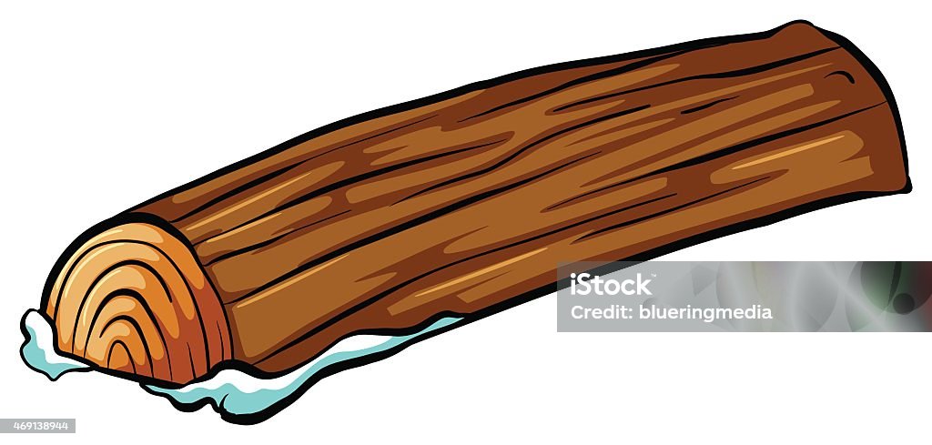 Log A log on a white background 2015 stock vector
