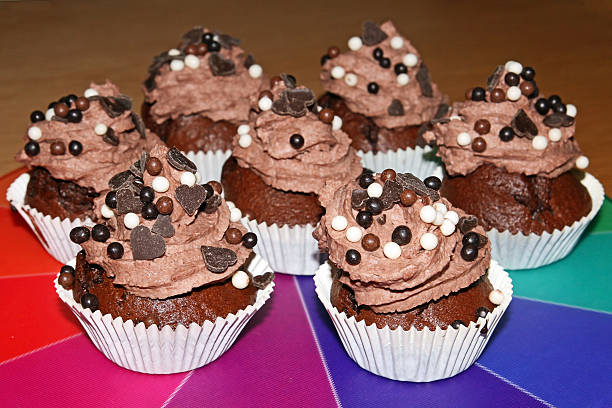 istock homemade chocolate muffins with chocolate sprinkles 469139560