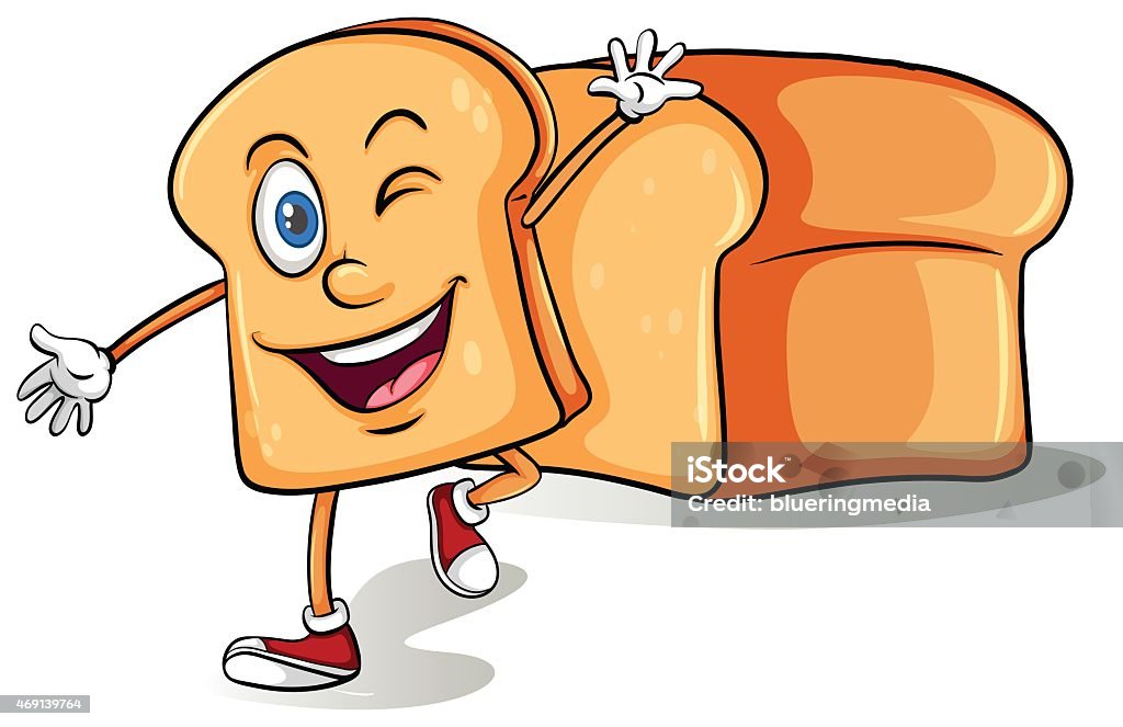 Sliced Bread With A Face Stock Illustration - Download Image Now - 2015,  Backgrounds, Bakery - iStock