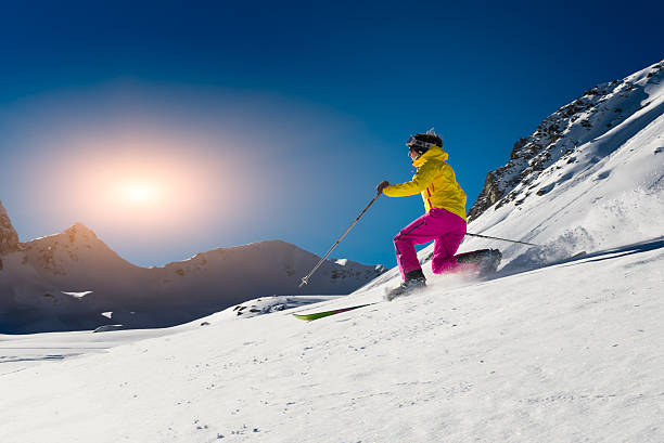 istock Girl makes skiing in telemark 469142238