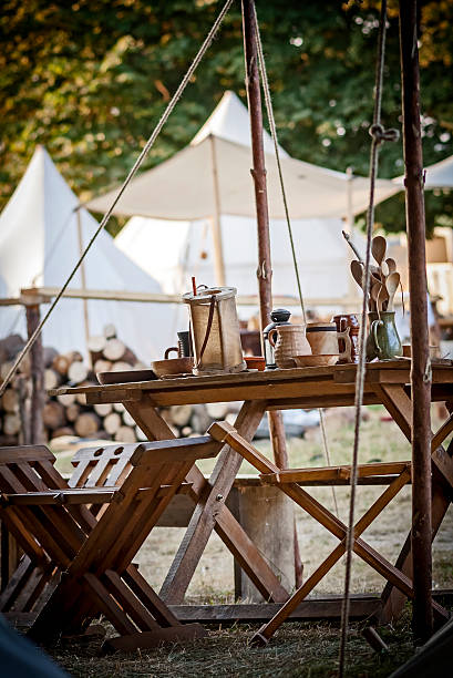 istock Medieval warriors encampment, Grunwald 469144262