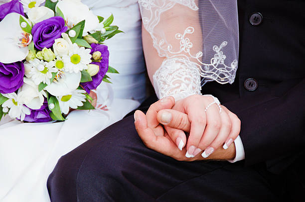istock Happy bride and groom 469145852