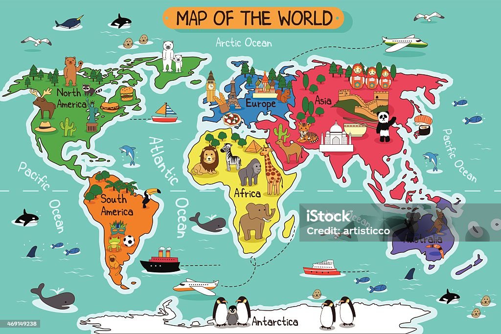 Map of the world A vector illustration of map of the world World Map stock vector