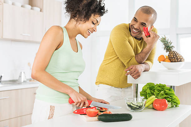 istock African American couple in the kitchen. 469149817
