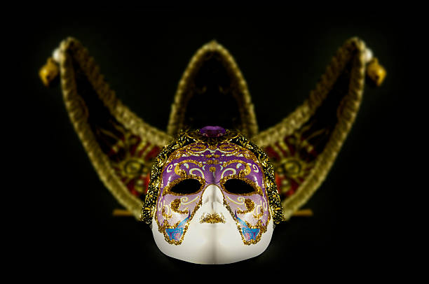 istock Venetian mask on black background 469151449