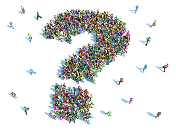istock Large group of people with questions, thinking concept 469151466