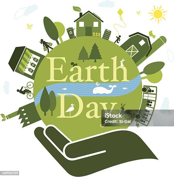 Giorno Della Terra - Immagini vettoriali stock e altre immagini di Giornata mondiale della Terra - Giornata mondiale della Terra, Pianeta, Fattoria