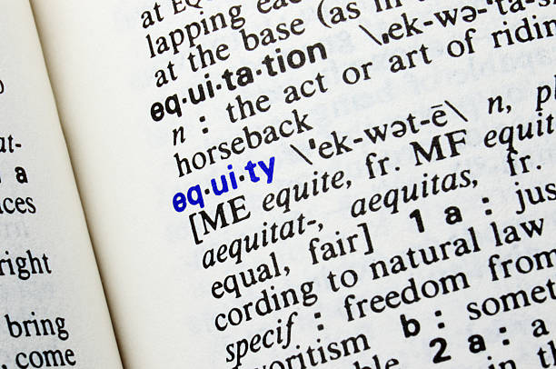 istock Equity. Closeup of dictionary word entry. 469155840