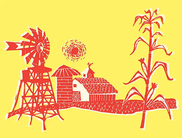 Vector illustration of Farm