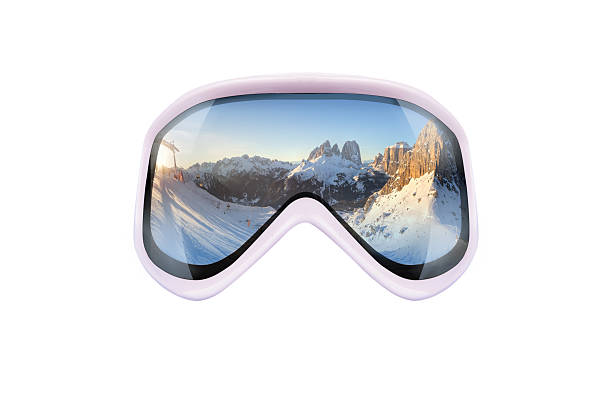 istock ski goggles with reflection of mountains 469159423